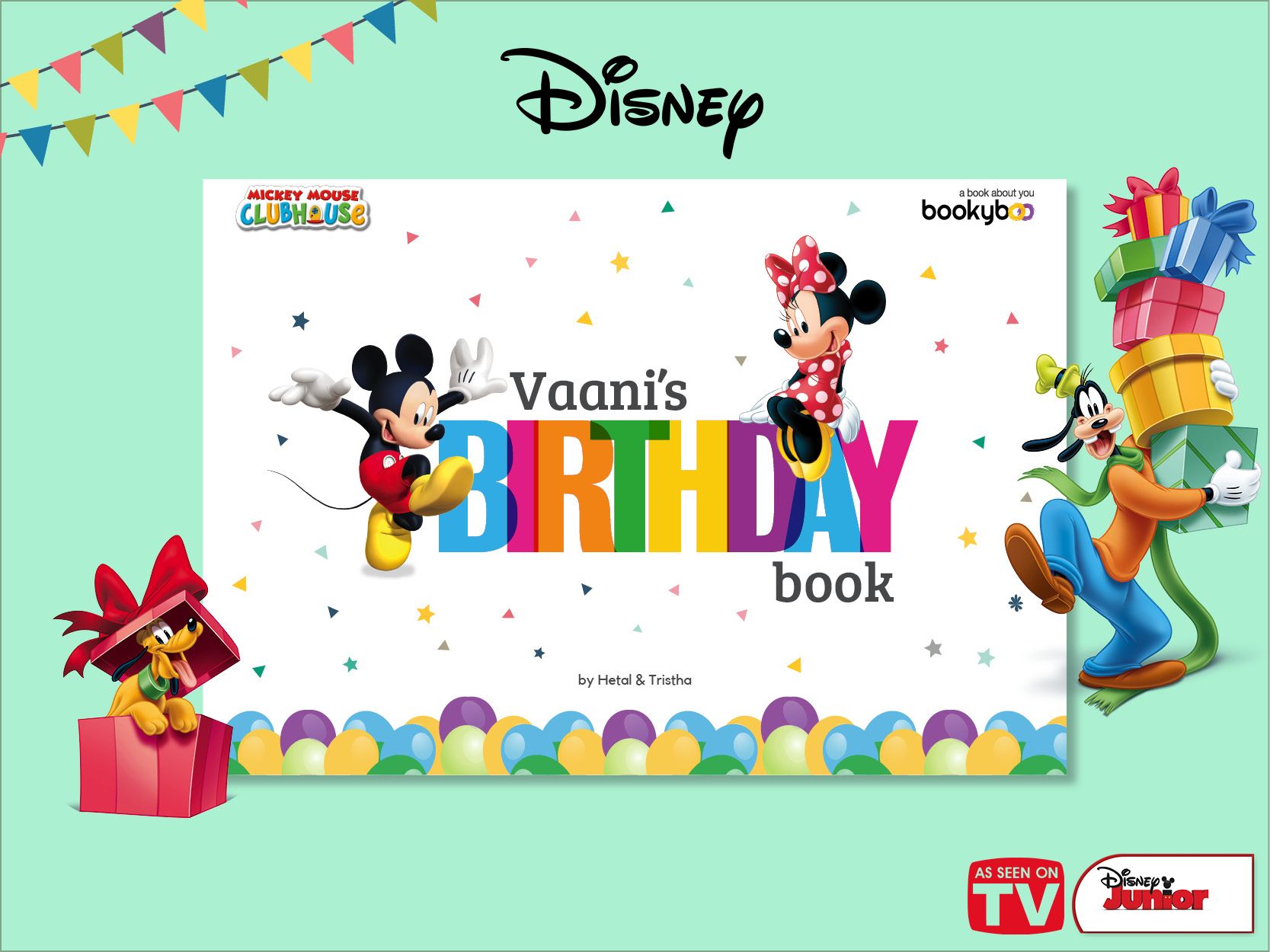 a personalised storybook with your child mickey minnie and friends